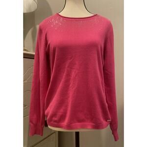 CALVIN KLEIN Women's Lightweight Pink SPARKLE Sweater Sz M